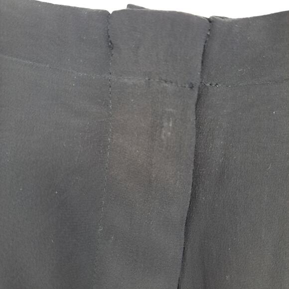Citron Santa Monica 100% Silk Straight Leg Pant Washable Black Women's Size 0X - Picture 6 of 10